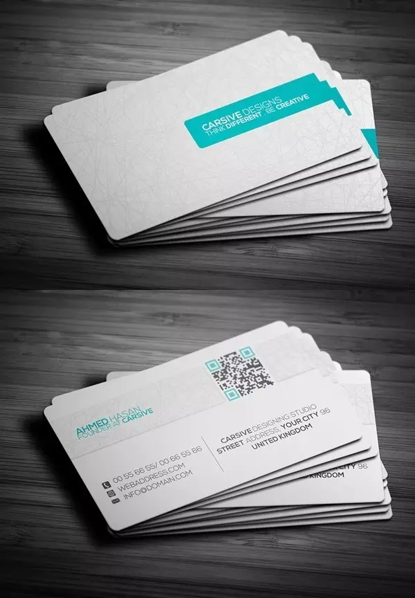 business card，Design，QR code，plane，